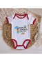 Bk Kids First Father's Day Design Red Baby Bodysuit - 4, 0-3 Months. - 3