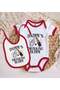 Bk Kids Daddy's Drinking Buddy Designed Red Baby Bodysuit and Bib Gift Set - 2, 12-18 Months. - 2