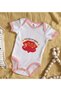 BK Kids "My Hero Dad" Design Pink Baby Bodysuit-1, 3–6 Months - 2
