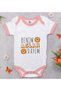 BK Kids "Uncle Lion" Design Pink Baby Bodysuit-1, 12–18 months