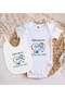 Bk Kids “Dust Got into My Eyes” Design White Baby Bodysuit and Bib Gift Set - 1, 12-18 Months. - 2