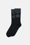 Black Men's Bamboo Sock with a Ribbed Cuff.