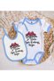 Bk Kids – We Love the Same Woman – Designed Blue Baby Bodysuit and Bib Gift Set – 1 – 0-3 Months. - 2
