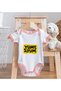 BK Kids Yum Yum-Designed Pink Baby Bodysuit and Bib Gift Set-1, 12–18 months - 4