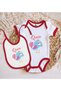 BK Kids Queen-Designed Red Baby Bodysuit and Bib Gift Set-1, 12–18 Months - 2