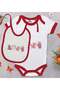 BK Kids Love Designer Red Baby Bodysuit and Bib Gift Set—2, 0–3 Months