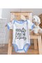 Bk Kids I'M Pretty Designed Blue Baby Bodysuit - 1, 3-6 Months. - 4