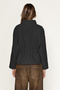 Arbour women's black fleece sweatshirt with drawstring detail and zipper - 5