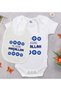 Bk Kids Mashallah Design White Baby Bodysuit and Bib Gift Set - 2, for Ages 6-9 Months.