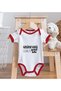 BK Kids "Gelüse Gelü" Design Red Baby Bodysuit and Bib Gift Set-1, 0-3 Months - 4