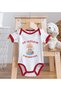 BK Kids "I Want an Episode" Printed Red Baby Bodysuit and Bib Gift Set—Size 5, 12–18 Months - 4
