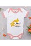 BK Kids "Take Me to My Aunt" Printed Pink Baby Bodysuit-1, 3–6 Months