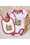 Bk Kids 1 Year Old Designed Red Baby Bodysuit and Bib Gift Set - 2, 0-3 Months. - 2