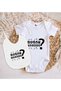 Bk Kids Buban Nabüüu Designed White Baby Bodysuit and Bib Gift Set - 1, 0-3 Months. - 2