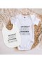 Bk Kids My Aunt's Pupil Design White Baby Bodysuit and Bib Gift Set - 1, 0-3 Months. - 2