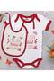 BK Kids "Auntie's Honey Lokum" Design Red Baby Bodysuit and Bib Gift Set-1 6 -