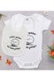 BK Kids "Here Comes a Little Trouble" Printed White Baby Bodysuit and Bib Gift Set-1, 0-3 Months