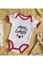 Bk Kids Red Baby Bodysuit with the Same Uncle Design - 1, 0-3 Months. - 2