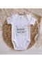 Bk Kids White Baby Bodysuit with a Unique Design - 1, 0-3 Months. - 3
