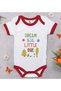 BK Kids Dream Big Little One Red Baby Bodysuit with Design - 1 (0-3 Months)