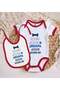 Bk Kids Circumcision-Themed Red Baby Bodysuit and Bib Gift Set - Size 5, 0-3 Months. - 2