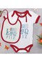 Bk Kids Lord of the Piiz Design Red Baby Bodysuit and Bib Gift Set - 1, 0-3 Months.