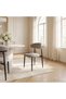 Modern Design Open Backrest Soft Chenille Fabric Dining Chair - Grey