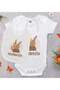 Bk Kids Merabayin Designed White Baby Bodysuit and Bib Gift Set - 1, 12-18 Months.