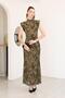 Padded Patterned Dress - 5