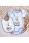 Bk Kids Baba-Designed Blue Baby Bodysuit and Bib Gift Set - 1, for Ages 12-18 Months. - 2