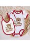 BK Kids Cute Bear-Printed Red Baby Bodysuit and Bib Gift Set-1, 0–3 Months - 2