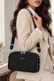 Luxury Suede Fabric Double-Zipper Women’S Shoulder and Crossbody Bag. - 6