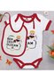 BK Kids "I'm Going to Be a CEO" Design Red Baby Bodysuit and Bib Gift Set-1, 3–6 Months