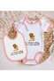 First Father's Day-Themed Pink Baby Bodysuit and Bib Gift Set—1, 6–9 Months - 2