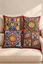 Set of 4 Casa Mosaic Colorful Sun and Tile Pattern Pillow Covers, Double-Sided Print, 43X43 Cm. - 2