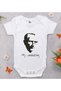 Atatürk-Themed White Baby Bodysuit-23, 0–3 Months