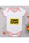 BK Kids Yum Yum-Printed Pink Baby Bodysuit-1, 0–3 Months