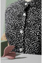Hakim yaka polka dot modest dress 0288-03 black - 5