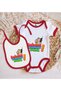 BK Kids "Don't Call My Dad" Patterned Red Baby Bodysuit and Bib Gift Set—1, Ages 6–9 - 2