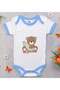 Bk Kids Cute Bear Design Blue Baby Bodysuit - 1, 12-18 Months.