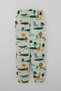 Boys' Pajama Set, Safari Theme, Cute Animal Pattern, Ages 4-8, Yellow. - 5
