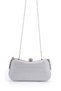 Studded, Clip-On, Double-Chain Strap Matrix Women's Evening Bag - 4