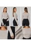 Oysho Model Princess Collar Finger-Hole Detail Modal Fabric Women's Blouse Body - 2