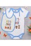 Bk Kids Kids Zone Designed Blue Baby Bodysuit and Bib Gift Set - 1, for Ages 12-18 Months.