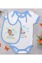 Bk Kids Thracian Girl Design Blue Baby Bodysuit and Bib Gift Set - 1, 12-18 Months.