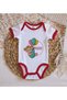 BK Kids "Auntie's Little Girl" Design Red Baby Bodysuit-1, 12–18 months