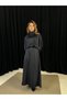 Long-Sleeved Satin Dress