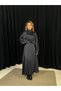 Long-Sleeved Satin Dress - 2