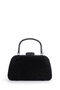 Midnight Women's Evening Bag with Metal Handle and Chain Strap.