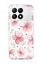 Pink Cherry Blossom Printed Transparent Phone Case Compatible with Poco X6 Pro.